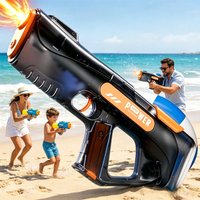 Continuous Firing Children Electric Water Guns Flashing Lights Muzzle Automatic Water Blasters Summer Pool Outdoor Toys for Kids