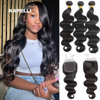 Body Wave Human Hair Bundles With A Closure 13x4 HD Lace Closure Human Hair Bundles With 4x4 Closure 5x5 Brazilian Bundle Deals