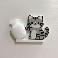 Cat Whisker Jar Magnetic Acrylic Compact Keepsake 4 Pieces Magnet Acrylic Pet Memorial Decor for Family Friends Students Adults