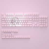 130 Keys Keycaps PBT Dye Sublimation Cherry Ram Pink Side Print Backlight Mechanical Keyboard AULA F75 Ajazz AK820 Pro Mad 60he