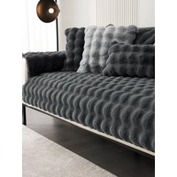 Thicken Imitation Rabbit Fur Plush Sofa Slipcover Non-slip Soft Sofa Towel Couch Cushion For Living Room Modern Home Decor