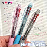 1/3 Pcs 4-in-1 Color Ballpoint Pen 0.5mm 4-Color Oil-Based Pen Creative Marker Pen Study & Office Supplies