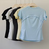 Women's Sun Protection Ice Silk Yoga Top Short-Sleeved Breathable Quick-Drying Slim Fit Running Training Sports Fitness Wear