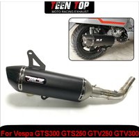 Motorcycle Exhaust Systems For Vespa GTS300 GTS250 Exhaust Front Link Pipe GTS125/150 IE 2009-2016 Stainless Steel Silencieux