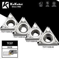 KaKarot 10pcs Carbide Insert TCGT110204 TCGT110208 AK Aluminum turning tool CNC Cutter can be indexed TCMT110204 TCMT110208
