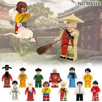 M8116 Chinese-style drama figurine monk God of Wealth building block assembly toy