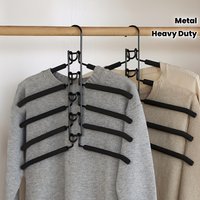 Space Saving Clothes Hanger Metal Multi Layered For Coats Sweaters Suits T Shirts Closet Organizer Makeup Office Supplies