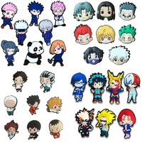 7pcs/8pcs Japanese Popular Cartoon series Shoe Decoration Designer for Shoe Charms Accessories for Classic Clog Kids Gifts