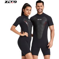 ZCCO Men's Wetsuits 3mm Premium Neoprene Back Zip Shorty Dive Skin for Spearfishing,Snorkeling, Surfing,Canoeing,Scuba Diving