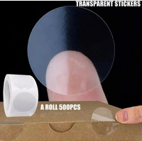 500Pcs Roll Transparent Self-adhesive Sealing Stickers 2CM2.5CM3CM3.8CM5CM Round Transparent Gift Packaging Seal Labels
