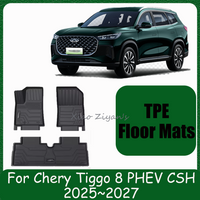 For Chery Tiggo 8 PHEV CSH 2025~2027 2026 LHD Car TPE Floor Mats Waterproof Carpets Protect Anti-scratch Interior Accessories