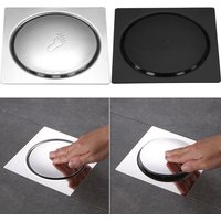 Removable Square Shower Drain Press Type Waterproof Floor Hair Catcher Rubber Gasket Rust-proof Bathroom Hair Strainer Toilets