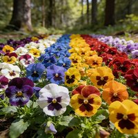 36-Piece Set of 6 Colors of Pansies, 6 Flowers of Each Color, Detachable and Resilient Bouquet for Home Decor, Artificial Flowers, Silk Flowers, Green Plants, Outdoor Ornaments, Suitable for Various