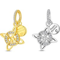 New 925 Sterling Silver Gold Silver Romantic Freedom Eternal Charms Pendant For Women Fit Original Bracelet DIY Jewelry Gifts