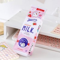 Creative Cartoon Pencil Case Korea Style School Pencil Box Cute Milk Shape Unusual Pencil cases For Girls Boys School Supplies