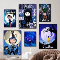 5D Anime C-Coraline Classic Vintage Posters HD Quality Wall Art Retro Posters For Home Room Wall Decor