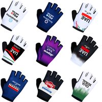 AliExpress EFAPEL 2026 UAE Team Cycling Gloves FDJ Team Half Finger Men Women Ropa ALPECIN Bike Gloves Running Fitness Gym Riding Bicycle Gloves