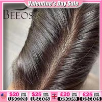 BEEOS Real 2x6 HD Lace Closure Only Straight 6in Deep Parting Pre Plucked Human Hair For Women Brazilian Virgin Hair Natural