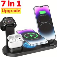 7 in 1 Wireless Charger Stand For iPhone 17 16 15 14 13 12 Pro Max Apple Watch Airpods Pro iWatch 8 7 Fast Charging Dock Station