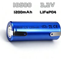 18500 LiFePO4 battery 3.2V 1200mAh with solder tabs for Flashlight Speaker Electric toothbrush Beard trimmer Remote control car