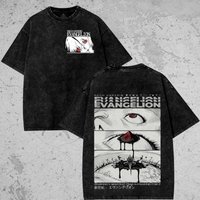 New Century Evangelion Unisex Washable T-shirt, Anime Retro Washable Anime Fan T-shirt Unisex