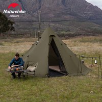 Naturehike Octagonal Camping Tent with Chimney Window Outdoor Ultralight Tipi Teepee Tent Pyramid Double Layer Flame-retardant