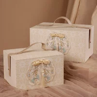 Premium Empty Gift Box Luxury Wedding Chocolate Embossed Celebration Souvenir Birthday Present Hand Carry Packaging New Design