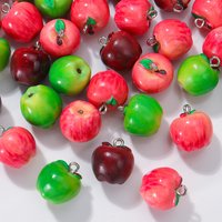 5pcs Simulation Mini 3D Apple Resin Pendant DIY handmade resin jewelry accessories making for Earrings, necklaces, bracelets