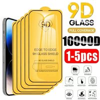 1-5PCS 9D High Definition Tempered Glass For iPhone 17 16 15 14 13 12 11 Pro Max X XS XR 14 15 16 17 Air 13Mini Protective Glass