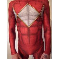 Red Kyoryu Sentai Cosplay Costume 3D Print Kyoryu Sentai Zyuranger Ranger Cosplay Costumes Rangers Zentai Just Bodysuit
