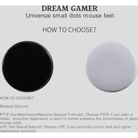 Dream Gamer Universal DIY Small Dots Mouse Feet Skates PTFE UPE Durable Glides Control Speed ICE For Cloth & Glass Mouse Pads