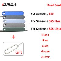 NEW Dual Card SIM Card chip slot drawer SD Card Tray Holder Adapter Repair Parts For Samsung S25 Plus S25 Ultra