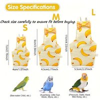 New Cute Colorful Parrot Diaper Bowtie Washable Parrot Flight Suit Breathable Keep Birds Clean Pet Bird Clothes Daily Clothing