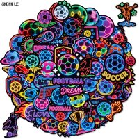 10/30/56PCS Cartoon Neon Style Football Soccer Stickers Kawaii Funny DIY Kid Toys Guitar Luggage Suitcase Decal Graffiti Sticker