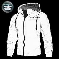 AliExpress UETEEY Night Reflective Jackets Men Double Fabric Waterproof Windbreaker Hooded Jacket Man Hip Hop Cycling Sports Zipper Coats Outwear