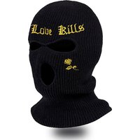 AliExpress NONE 1PC Fashion Embroidery Rose Flower Winter 3 Hole Face Mask Warm Hood Sports Skiing Hat Outdoor Cycling Knitted Pullover Hat