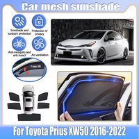 For Toyota Prius XW50 MK4 4th 2016-2022 Car Mesh Shades Window Sunshades Sunscreen Privacy Curtain Sun Visors Auto Accessories