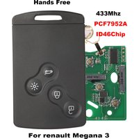 jingyuqin Hands Free Remote Key Smart Card Car Key Fob FSK 433MHZ PCF7952 Chip For Renault Megane Scenic Laguna Koleos Clio