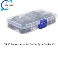 DIP IC Sockets Adaptor Solder Type Socket Kit 6 8 14 16 18 20 24 28 Pin DIP-6 DIP-8 DIP-14 IC Connector 66PCS/Box