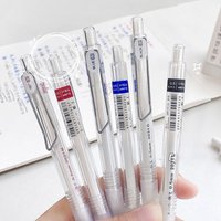 Quick Dry Gel Pen Transparent Black/Red/Blue Ink 0.5MM ST Tip Neutral Pens Writing Tools Signature Pen School Stationery