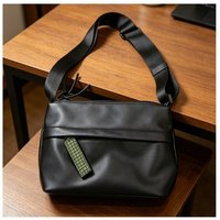 Fashion Men Crossbody Bag Soft Leather Shoulder Bags For Men Casual Crossbody Messenger Bag Daily Commute Sling Bags Purse Male