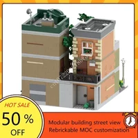 Modular MOC 3206PCS Community Courtyard Creative Street View Model Custom Architecture DIY Education Assembly Toy Gift