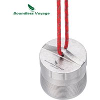 Boundless Voyage Mini Titanium Storage Jar with Lanyard, Lightweight Titanium Canister for Outdoor & Daily Use Ti9007O
