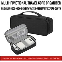 Portable Travel Cable Organizer Bag Waterproof Electronic Accessories Storage Case for Power Bank Hard Drive USB Data Cable Kit