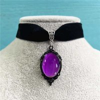 Gothic Vampire Cameo Pendant Choker Velvet Necklace for Women Fashion Pagan Witchcraft Jewelry Girls Gifts Creative Punk Choker