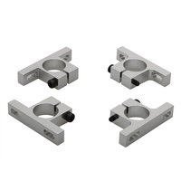 4PCS Aluminum Alloy T-Shaped Pipe Clamp 12mm/14mm Carbon Tube Clip Holder Motor Mount Fixed Base for RC Drone Quadcopter Parts
