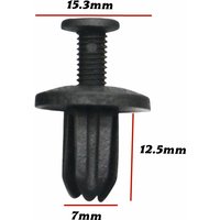 20Pcs For 7mm Hole Auto Fastener Plastic Screw Automotive Push Retainer Door Panel Trim Clips For Honda 91550-SH3-003 C36