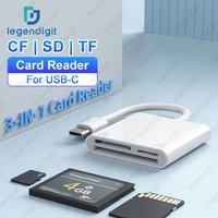 USB C Card Reader 3in1 CF SD TF Adapter for iPhone 15 iPad MacBook OTG Trail Camera Memory Card Reader for Laptop PC Devices