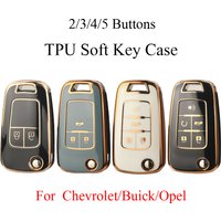 Jingyuqin 2/3/4/5 BTN Soft TPU Car Key Case For Buick/Opel For Chevrolet Cruze Epica Lova Camaro Impala Aveo Malibu Sail Orlando