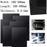 1 PCS Black ABS Plastic Sheet 0.5mm-5mm DIY Model Craft Sheets for Cosplay Model Making Multiple Parts Thickness Options